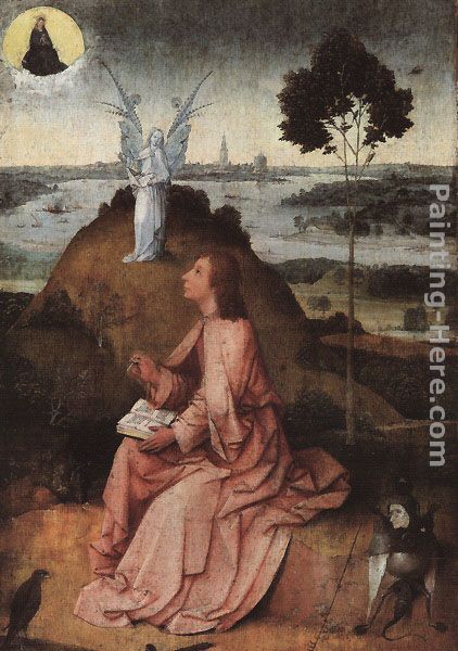 St. John on Patmos painting - Hieronymus Bosch St. John on Patmos art painting